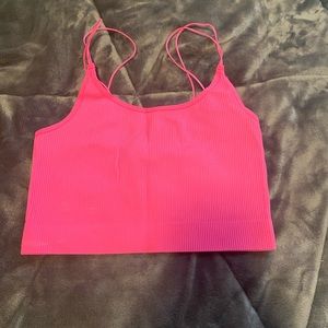 Pink Sunday best ribbed tank size medium-large